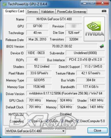 Nvidia GeForce GTX 480 mit 512 Shadern