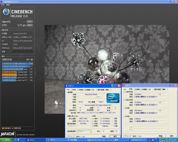 „Sandy Bridge“ in Cinebench 11.5