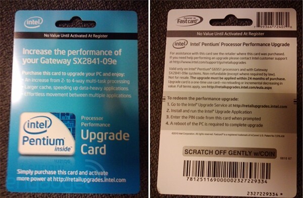 Upgrade Card im Handel