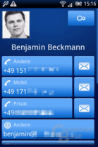 Xperia X8: Kontaktdetails Xperia X8: Kontaktdetails