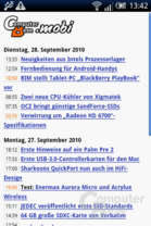 Xperia X8: Browser