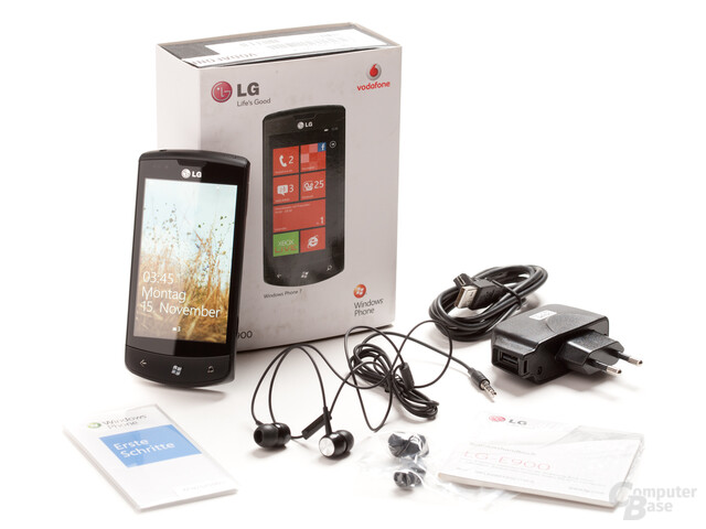 LG E900 Optimus 7: Lieferumfang