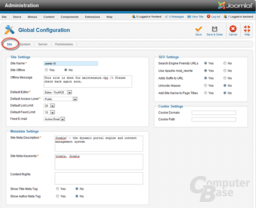 Site Menu – Global Configuration