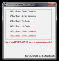 Gigabyte 6 series SATA Check