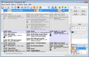 TV-Browser 3.0.1 – Hauptansicht