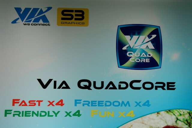 VIAs Quad-Core-Prozessor in Aktion