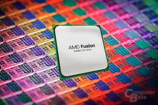 Prozessor vor „Llano“-Wafer Prozessor vor „Llano“-Wafer