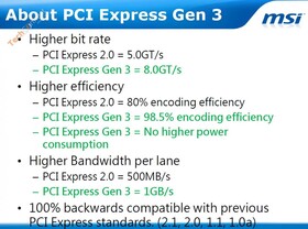MSI-Boards mit PCI Express 3.0