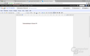 Chrome OS: Google Docs