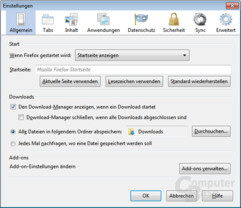 Firefox on Windows – Einstellungen Allgemein