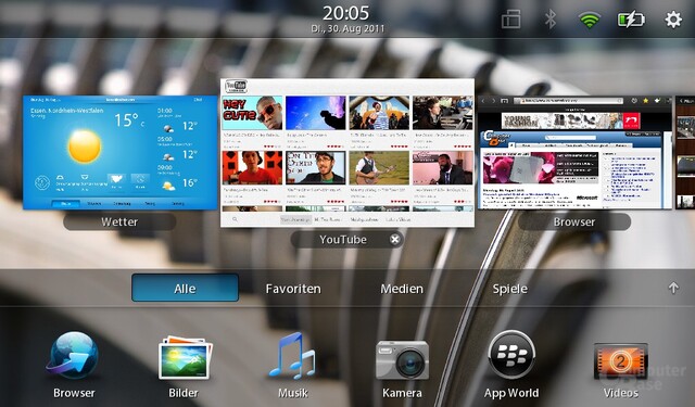 Screenshot BlackBerry Playbook