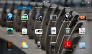 Screenshot BlackBerry Playbook