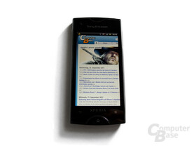 Sony Ericsson Xperia Ray: Der Bildschirm ist leider sehr schmal