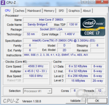 Intel Core i7-3960X Extreme Edition übertaktet auf 4,5 GHz