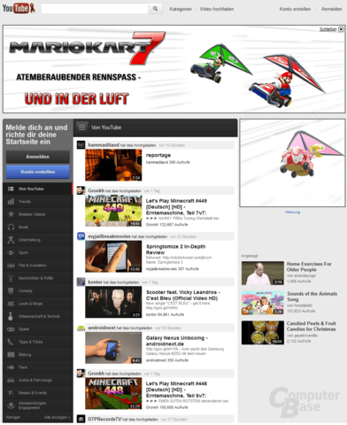Neues YouTube-Design