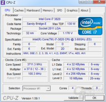 Intel Core i7-3820 im Turbo für alle Kerne Intel Core i7-3820 im Turbo für alle Kerne