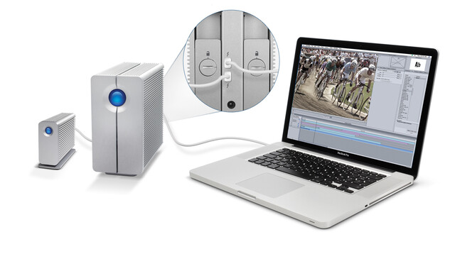 LaCie 2big und eSATA Hub Thunderbird-Serie am Macbook