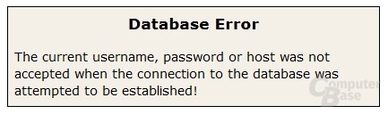 GEMA Website Fehlermeldung