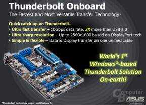 Thunderbolt auf Asus-Platinen