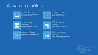 Das neue Bootmenü von Windows 8