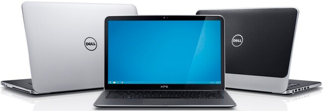 Die neue XPS-Familie (vorne XPS 13, links XPS 15, rechts XPS 14)