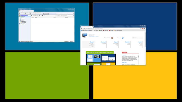 Desktops verwalten – Vollbildvorschau
