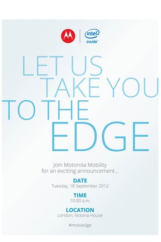 Einladung zum Motorola-Event am 18. September