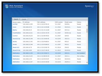 Automatisches Auffinden der Synology-Geräte