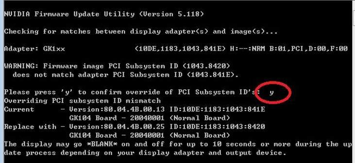 Nvidia Firmware Update Utility