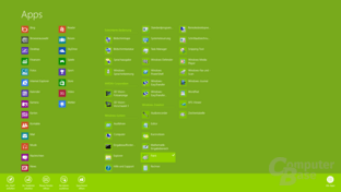 Paint auf die erste Modern-UI-Seite schieben