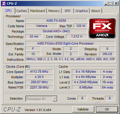 AMD FX-8350 undervoltet
