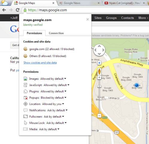 Neue Optionen in Google Chrome 23