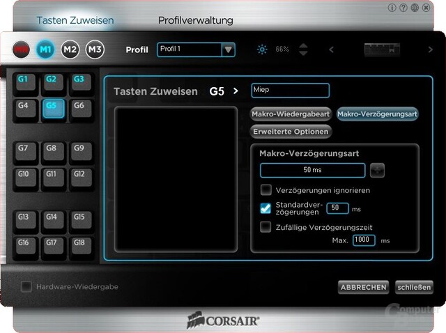 Corsair K90 – Software