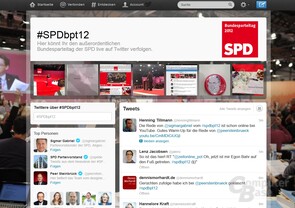 Twitter-Eventpage vom SPD-Parteitag