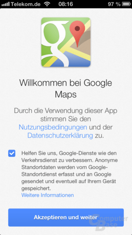 Google Maps für iOS