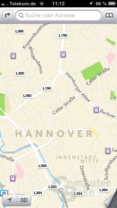 Aktuelle Darstellung in Apple Maps