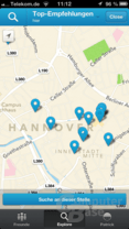 Darstellung in Foursquare