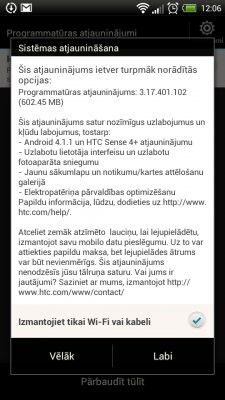 HTC One S (C2) Update Android 4.1.1
