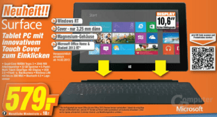 Werbung für das Microsoft Surface