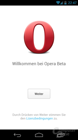 Opera 14 Beta für Android
