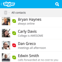 Skype-Client für das BlackBerry Q10