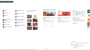 Normale Suchergebnisse mit Bing-Unterstützung