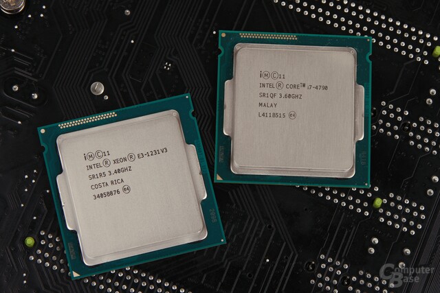 Intel Xeon E3-1231 v3 ist im Gegensatz zum Core i7-4790 eigentlich nicht für Endkunden vorgesehen