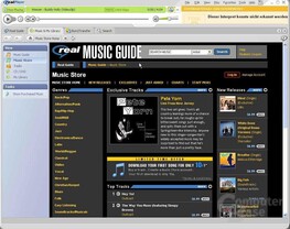 RealPlayer 10 Music Store