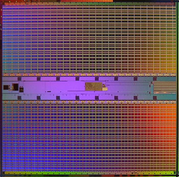 In 65 nm gefertigter 70 Mbit SRAM-Chip