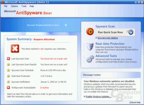 Microsoft AntiSpyware Beta 1