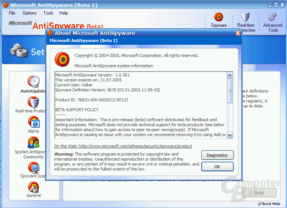 Microsoft AntiSpyware Beta 1