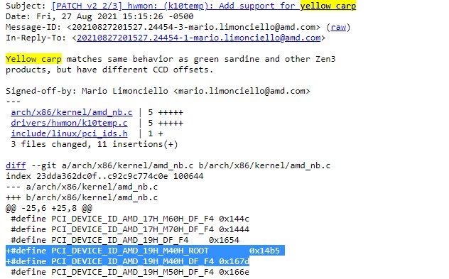 Linux-Patch führt Rembrandt/Yellow Carp als Family 19h Model 40