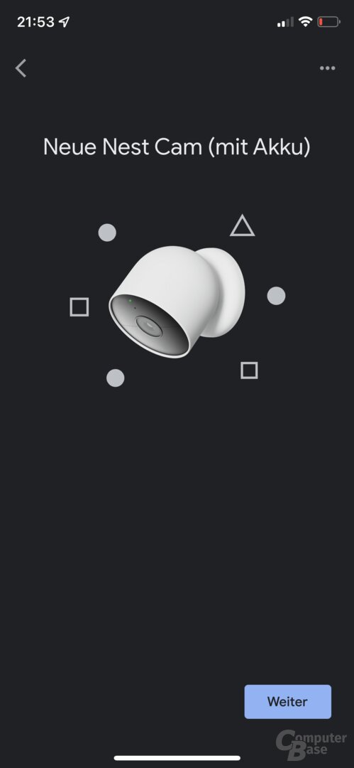 Einrichtung der Nest Cam in der Google-Home-App