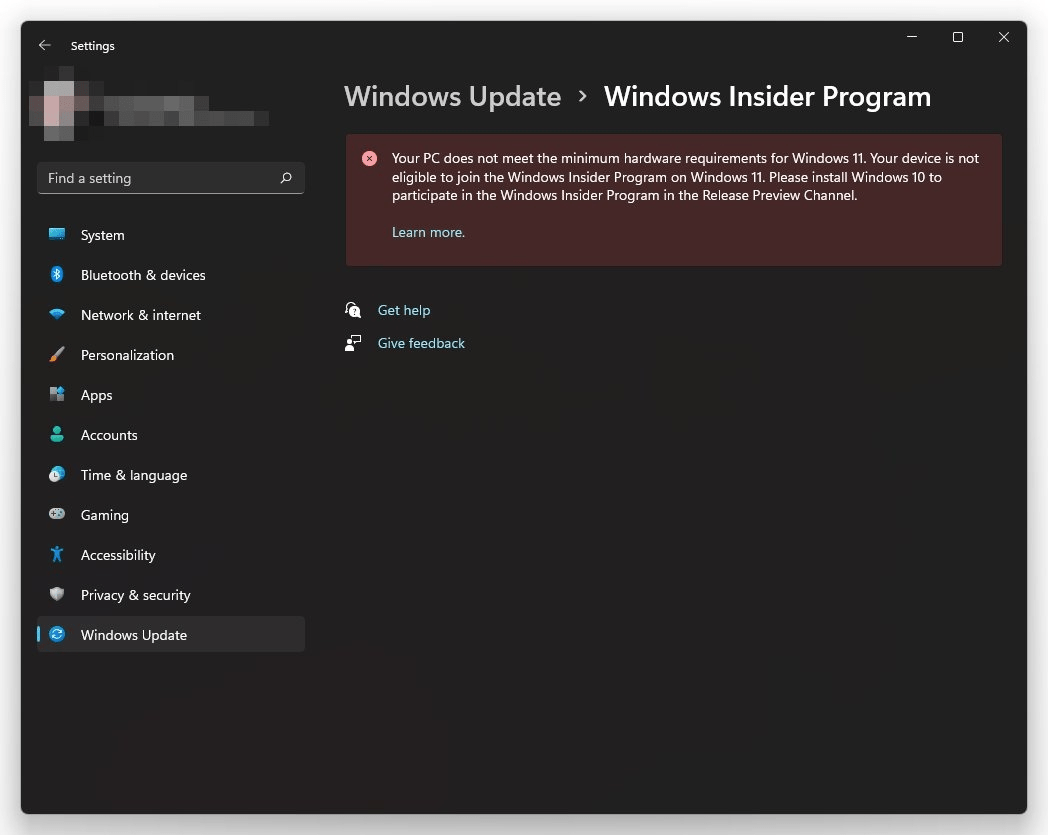 Das System ist nicht kompatibel und muss wieder auf Windows 10 umgestellt werden